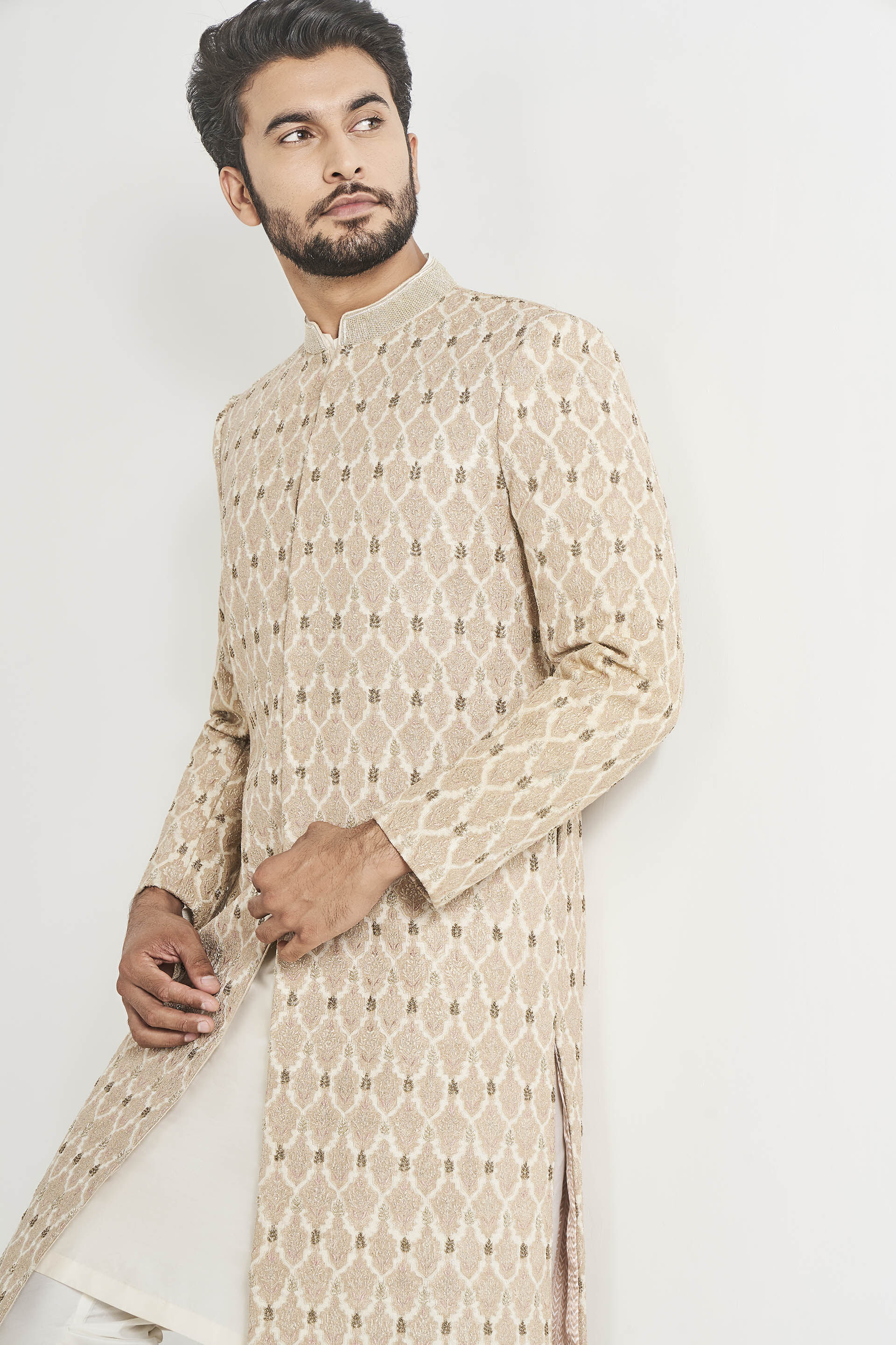 Nirvaan Sherwani - Off White, Off White, image 6